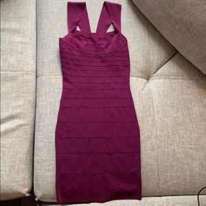 Express Bodycon Maroon Mini Dress